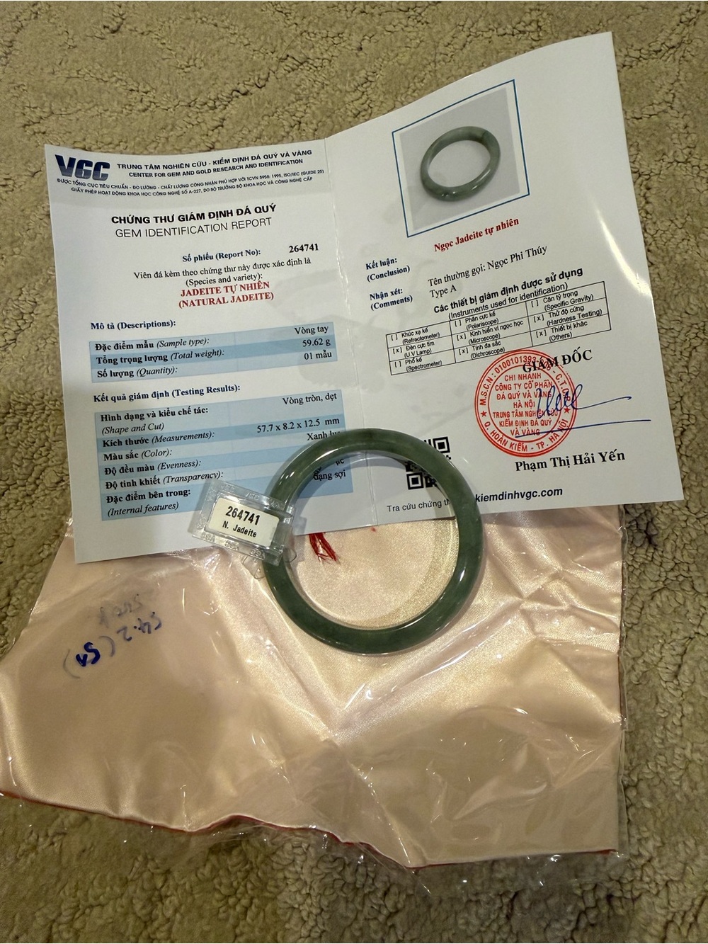 Natural Jadeite Bangle Bracelet - Green